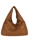 Nude Knit Hobo Shoulder Bags In Brown