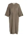 Nude Beige Knit Long Dress In Beige