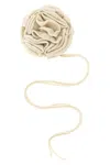 Nude Floral-design Drawstring Pin In Weiss