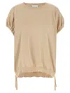 Nude Knitted T-shirt In Beige