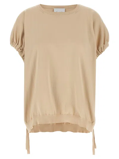 NUDE KNITTED T-SHIRT