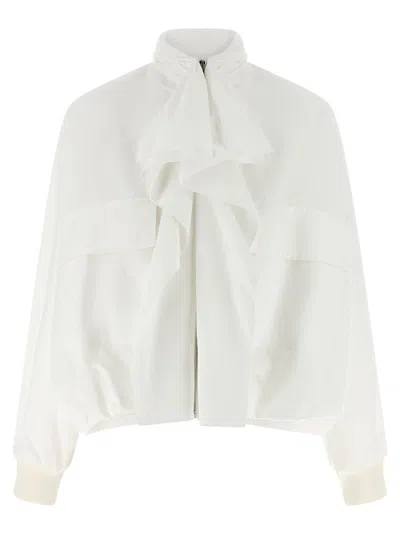 Nude Laullière Neck Bomber Jacket In White