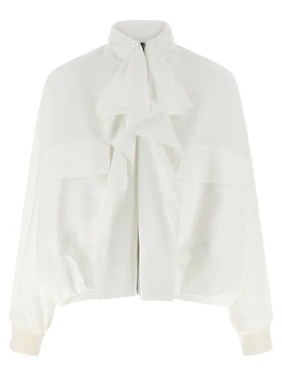 Nude Laullière Neck Bomber Jacket In White