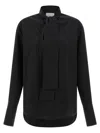 Nude Lavallire Collar Shirt In Black