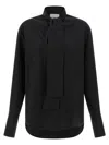 Nude Lavallire Collar Shirt In Black
