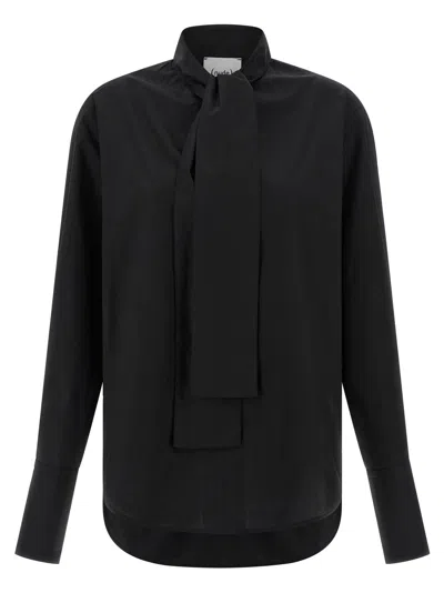 Nude Lavallière Collar Shirt In Black