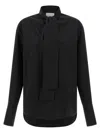 Nude Lavallire Collar Shirt In Black