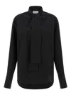 Nude Lavallire Collar Shirt In Black
