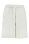 Nude Leather-effect Bermuda Shorts
