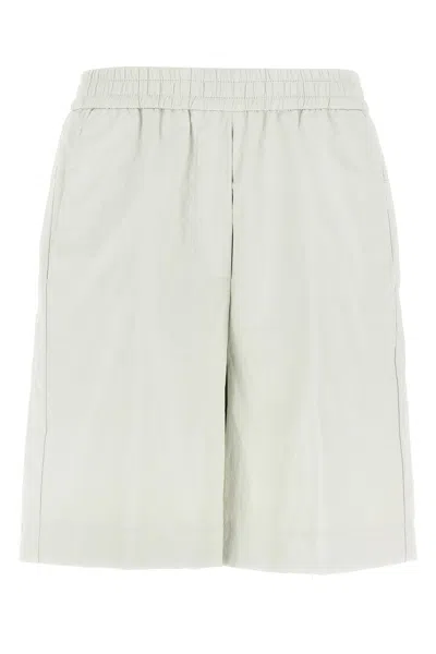 NUDE NUDE LEATHER-EFFECT BERMUDA SHORTS