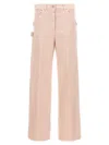 Nude Light Pink Cargo Pants In Pattern