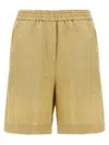 Nude Linen Bermuda Shorts Bermuda And Short Beige