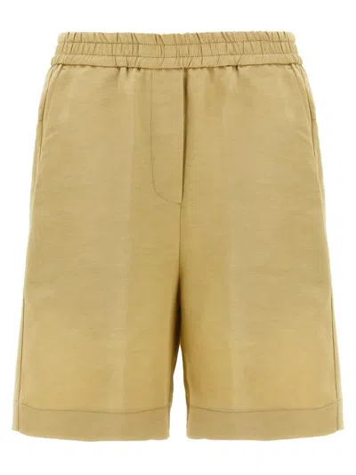 NUDE NUDE LINEN BERMUDA SHORTS