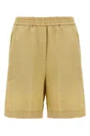 Nude Linen Bermuda Shorts Bermuda And Short Beige
