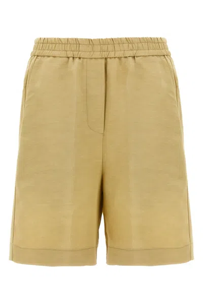 NUDE NUDE LINEN BERMUDA SHORTS