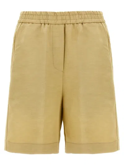 NUDE NUDE LINEN BERMUDA SHORTS