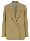 Nude Linen Blazer Blazer And Suits In Yellow