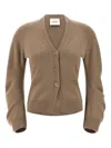 Nude Curved Sleeves Cardigan In Neutral