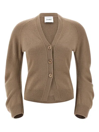 NUDE LONG-SLEEVES CARDIGAN