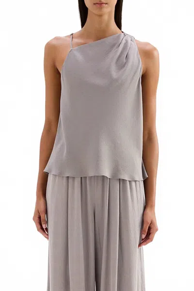 Nude Lucy Anthea One Shoulder Top In Moonstone In Gray