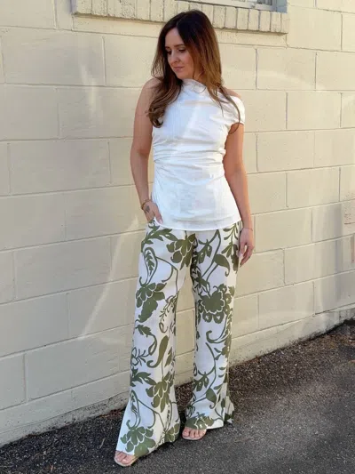 Nude Lucy Cupro Wide Leg Pants In Dahlia In White