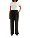 Nude Lucy Dara Cupro Wide Leg Pant In Black In White
