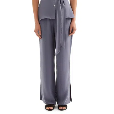 Nude Lucy Devin Tencel Pant In Indigo In Gray