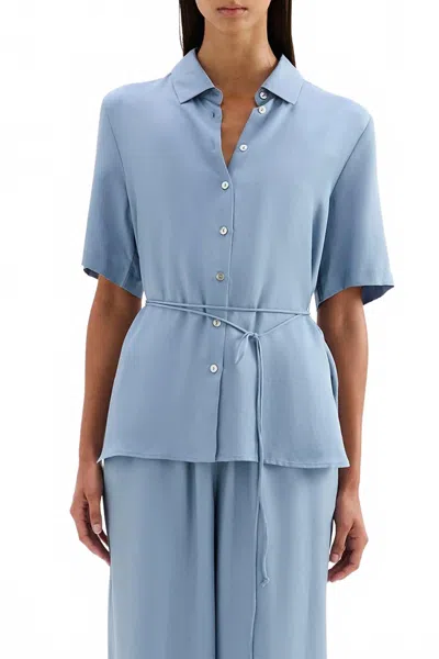 Nude Lucy Lawton Tencel Shirt In Glacier In Grey