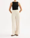 Nude Lucy Logan Tailered Pant In Bone In Black