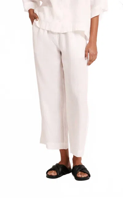 Nude Lucy Lounge Linen Crop Pants In White