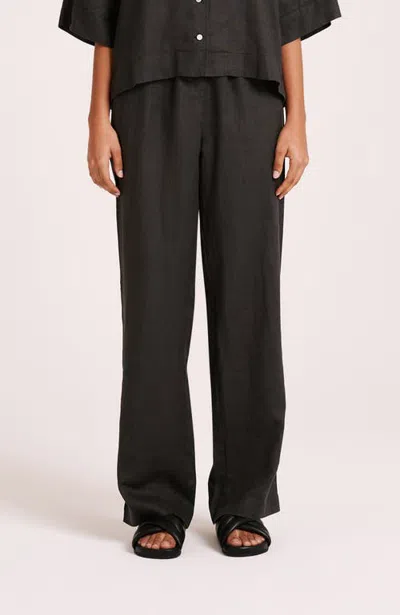 Nude Lucy Lounge Linen Pant In Black