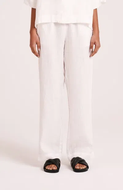 Nude Lucy Lounge Linen Pant In White