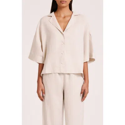 Nude Lucy Lounge Linen Shirt In Neutral