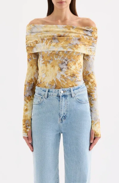 Nude Lucy Lumine Mesh Ls Top In Yellow