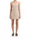 Nude Lucy Lyra Linen Mini Dress In Beige In Gold