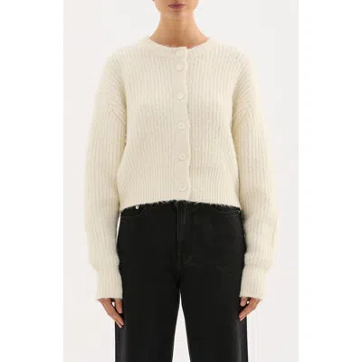 Nude Lucy Nixon Cropped Cardigan In White