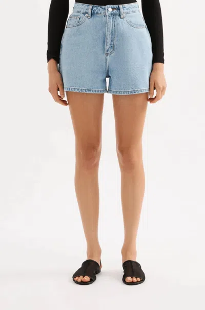 Nude Lucy Organic Mom Short In 90s Blue Wash