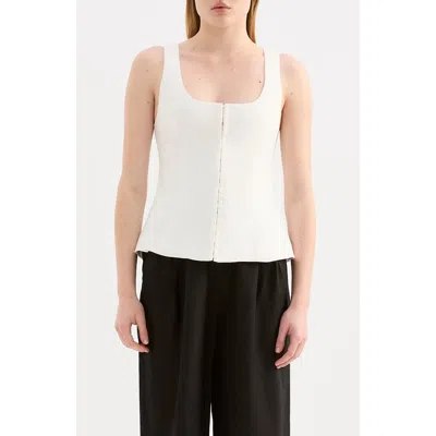 Nude Lucy Quinn Linen Vest Top In White