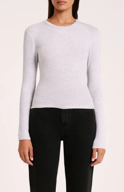 Nude Lucy Rib Ls Tee In White