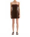 Nude Lucy Shea Linen Mini Dress In Bark In Brown
