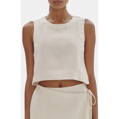 Nude Lucy Sian Linen Top In White