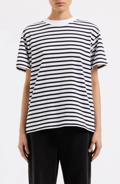 Nude Lucy Stripe Boyfriend Tee In Multi