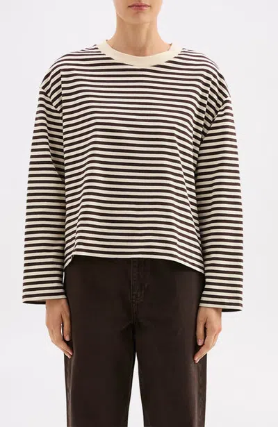Nude Lucy Stripe Tee In White