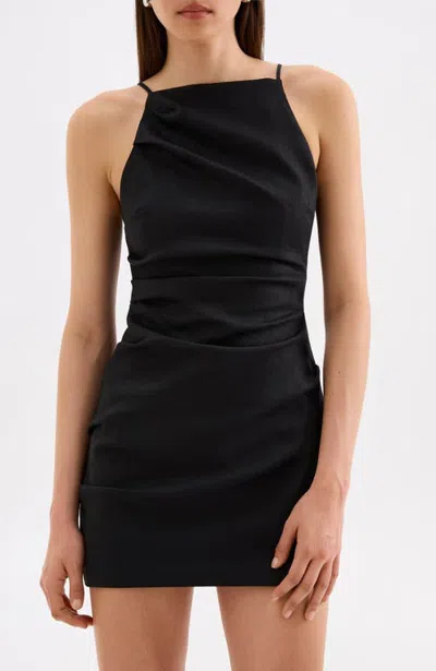Nude Lucy Talitha Linen Mini Dress In Black