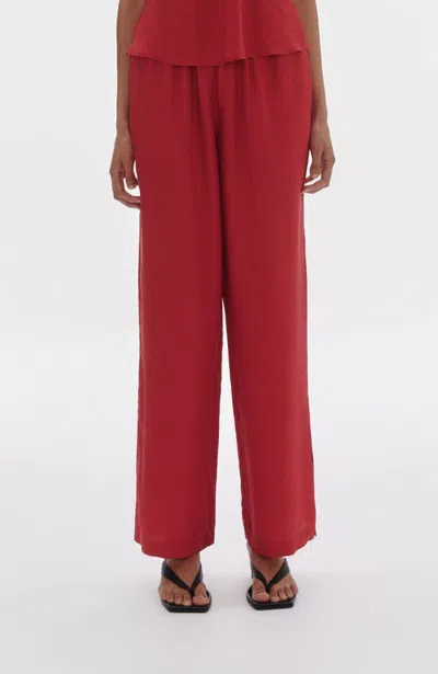 Nude Lucy Tasha Tencel Pant In Red