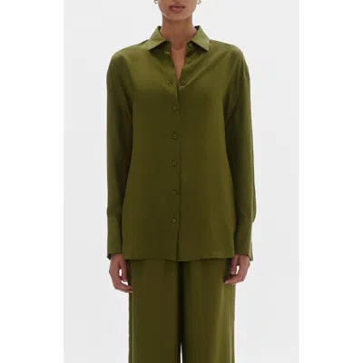 Nude Lucy Tilly Tencel Shirt In Green