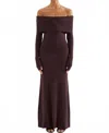 Nude Lucy Women's Krishna Off The Shoulder Knit Dress In Brown In Brown