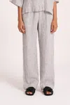 Nude Lucy Women's Lounge Stripe Linen Pant In Pinstripe In Multi