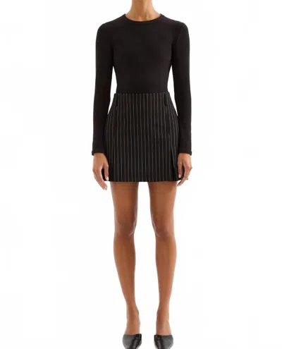 Nude Lucy Women's Maeve Pinstripe Mini Skirt In Black