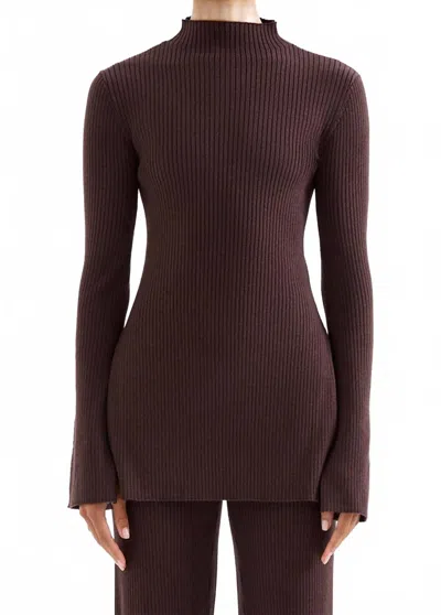Nude Lucy Women's Malo Knit Tunic Top In Brown